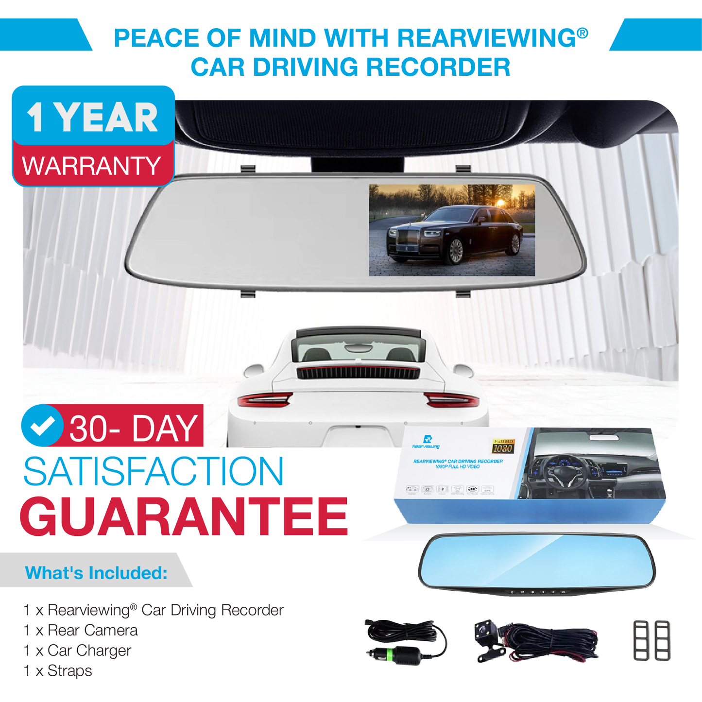RRV®  Rearviewing Car Recorder Mirror